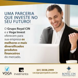 Post Campanha Parceria Voga Invest - Contabilidade em Brasília - DF | Grupo Royal CIN